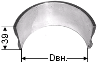 Вкладыш номинал К5-ОГ2А-1,25 01.011/012 Р2  Dвн. – 76,5 мм.